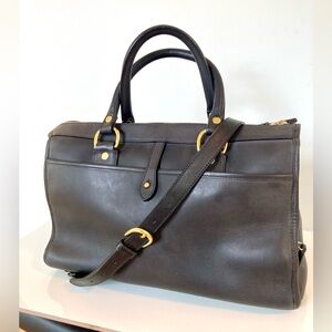 Ghurka Rover No. 66 black leather handbag
